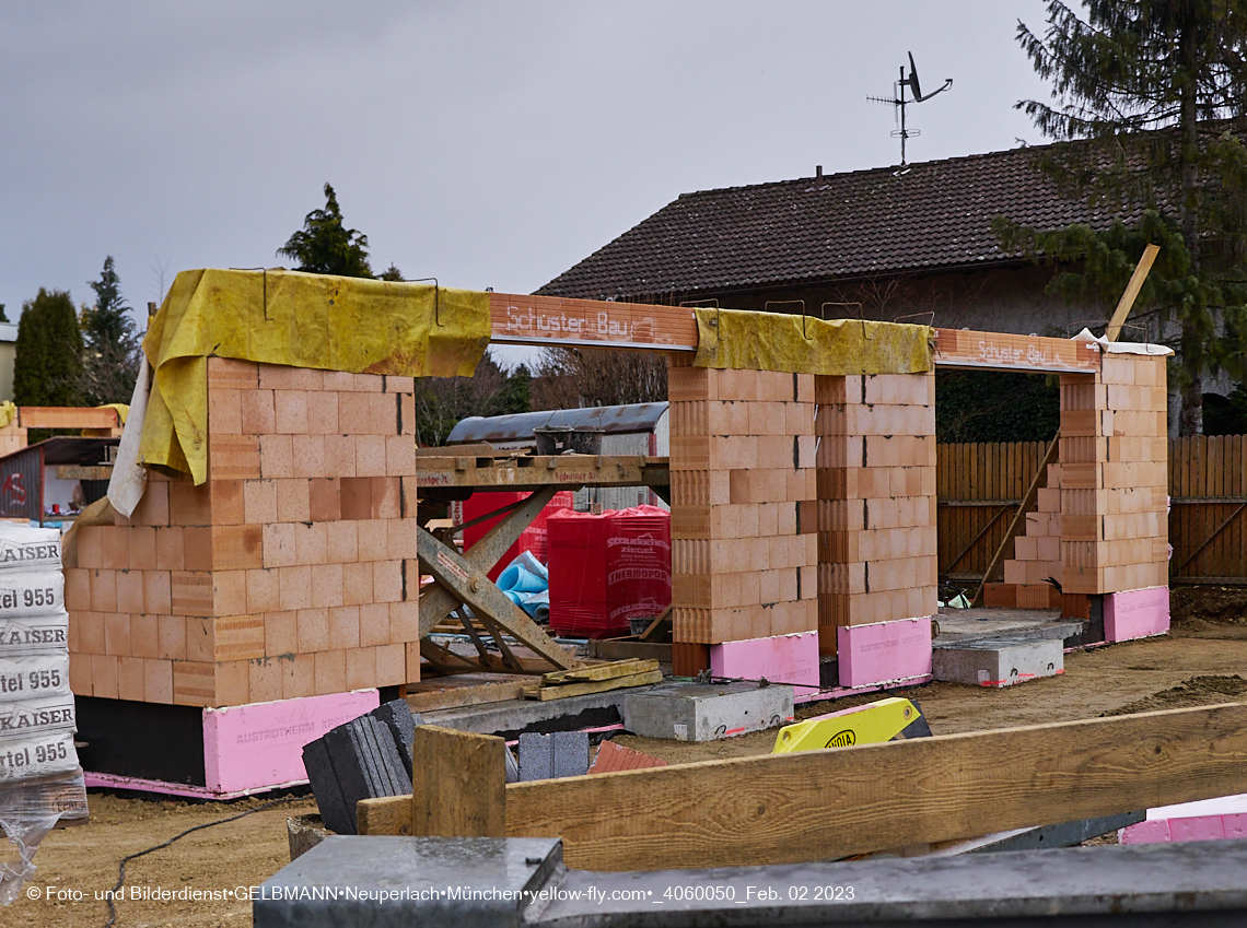02.02.2023 - Baustelle Niederalmstraße 16 in Neuperlach